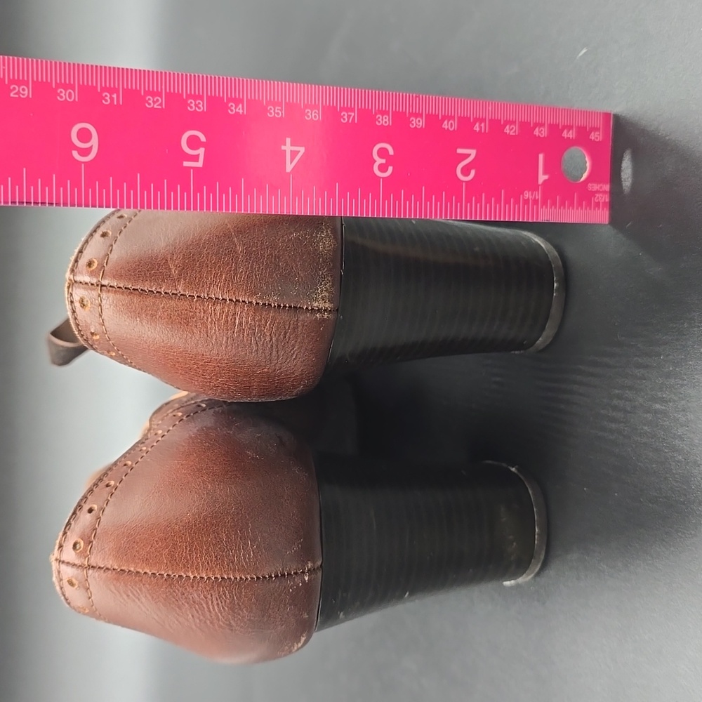 B.O.C. | Women's Shoes | Classic Brown | Lace-Up | Heeled Mary Janes | Size 10 - Picture 4 of 6
